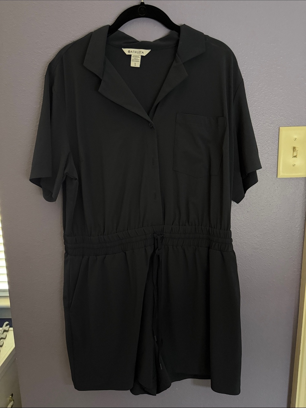 Athleta Navy Avenue Romper, Size L, #891765